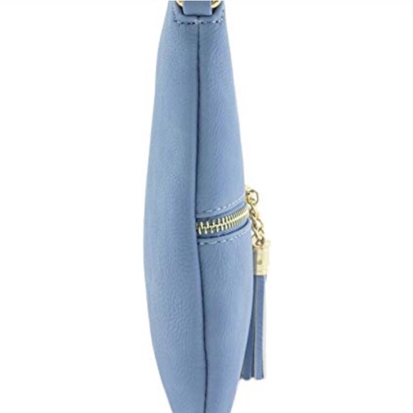 Baby Blue Tassel Zipper Crossbody Bag - Picture 3 of 4